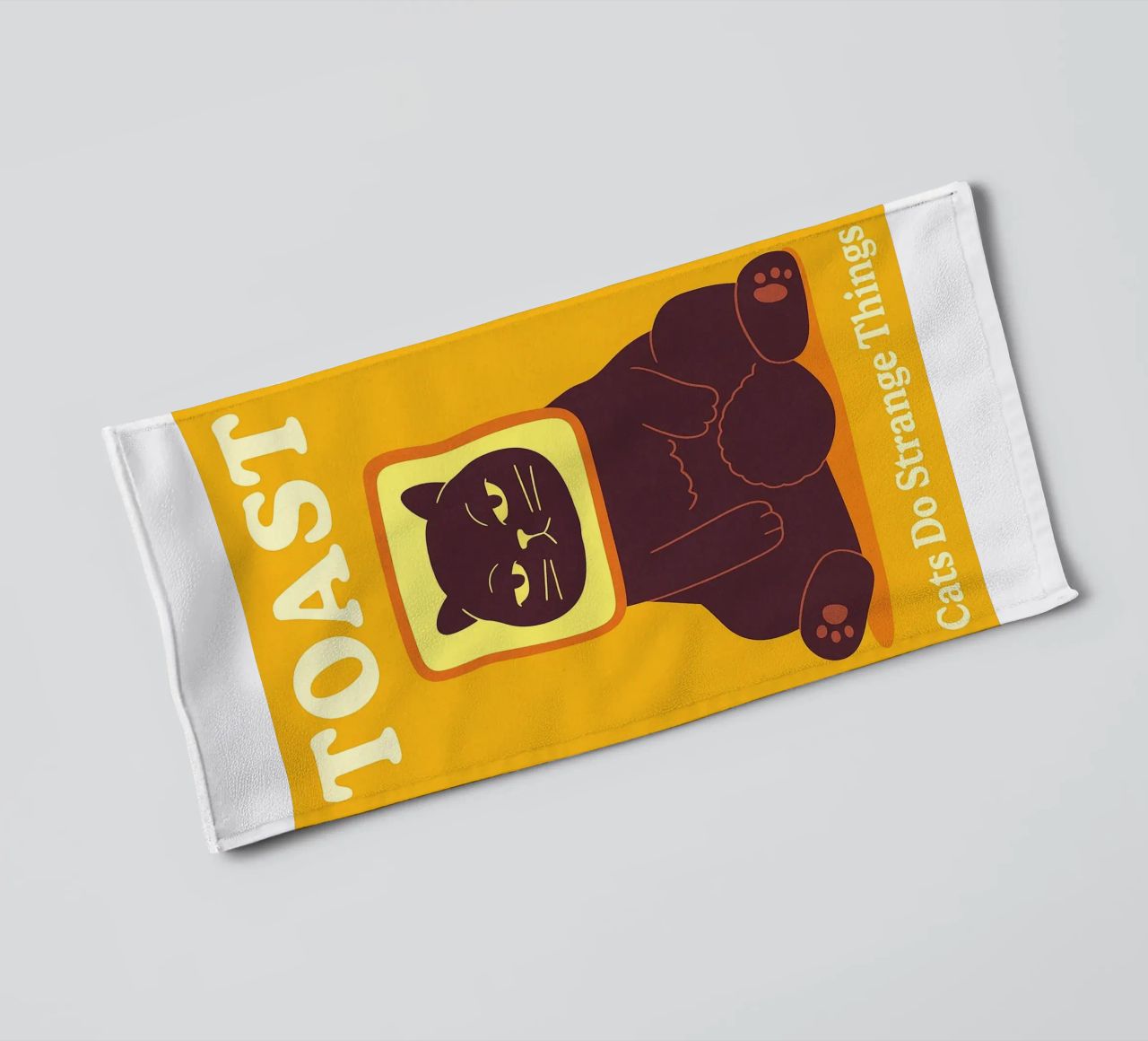 Toast pour chat Les chats font des choses étranges serviette de bain de the gindils