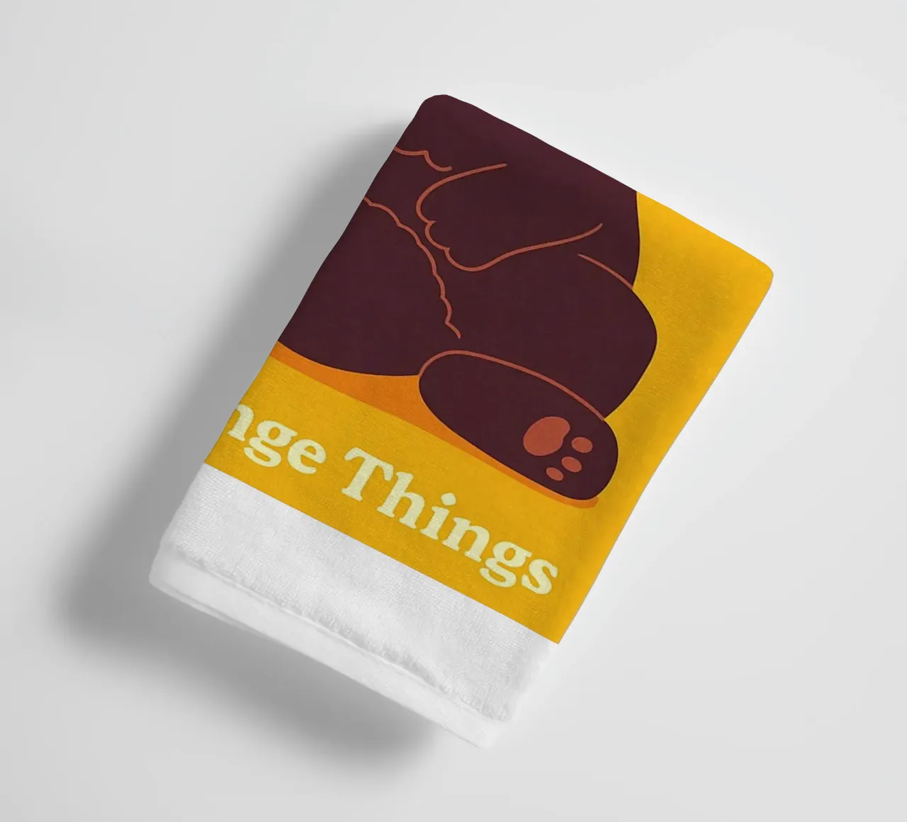 Cat Toast Cats do Strange Things towel by the gindils