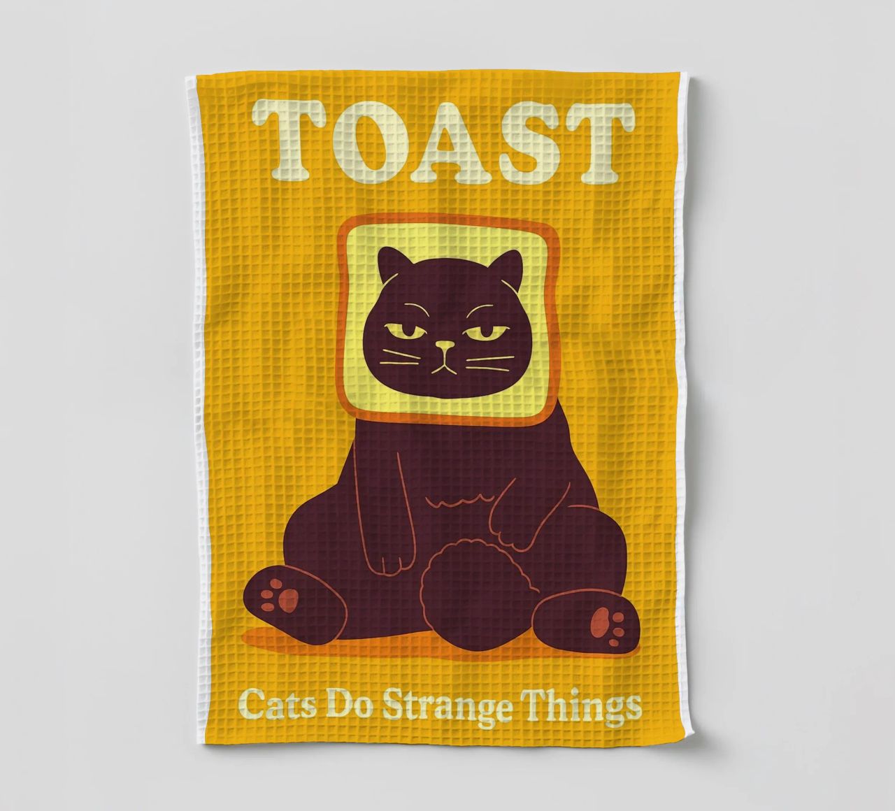 Toast pour chat Les chats font des choses étranges torchon de the gindils