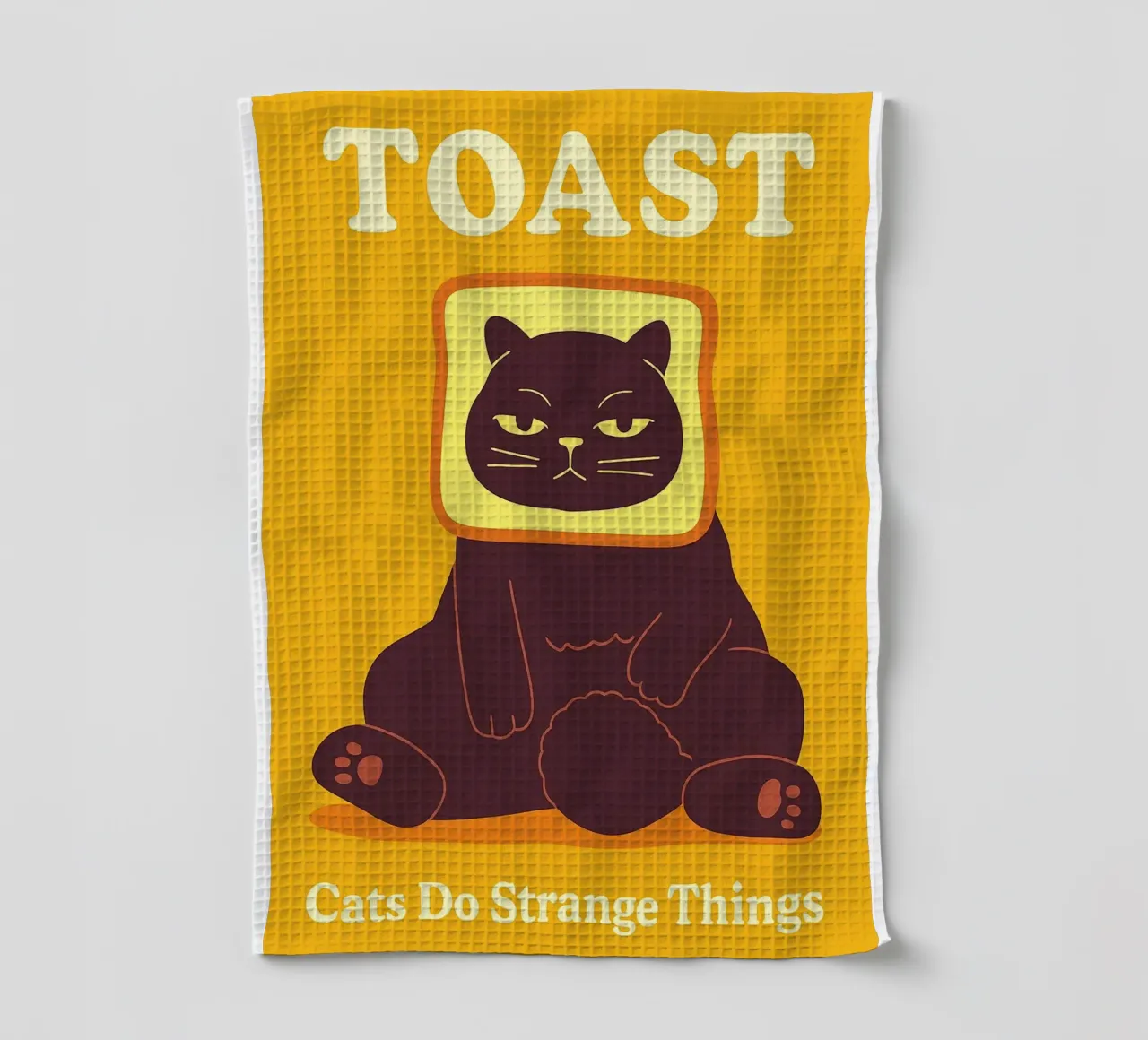 Cat Toast Los gatos hacen cosas raras paño de cocina de the gindils