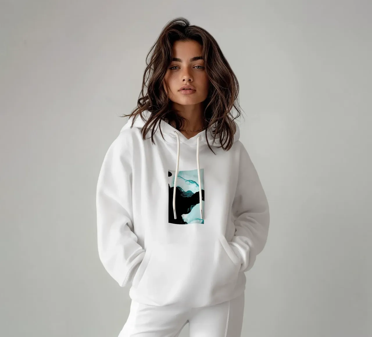 Abstract Forest 2 of 3 felpa con cappuccio da Studio Nahili