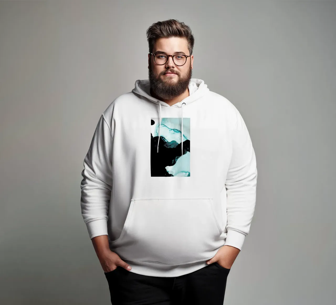 Abstract Forest 2 of 3 felpa con cappuccio da Studio Nahili