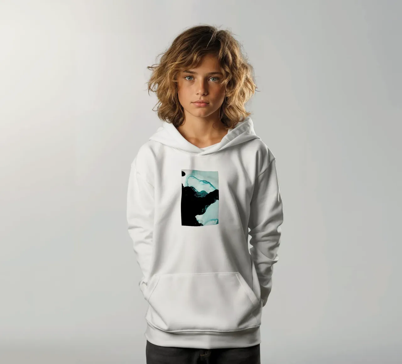 Abstract Forest 2 of 3 felpa bambino con cappuccio da Studio Nahili