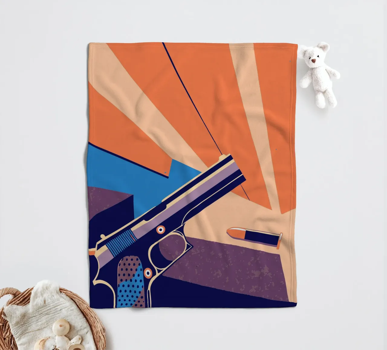 Gun fleece blanket by TODAY'S SHOP