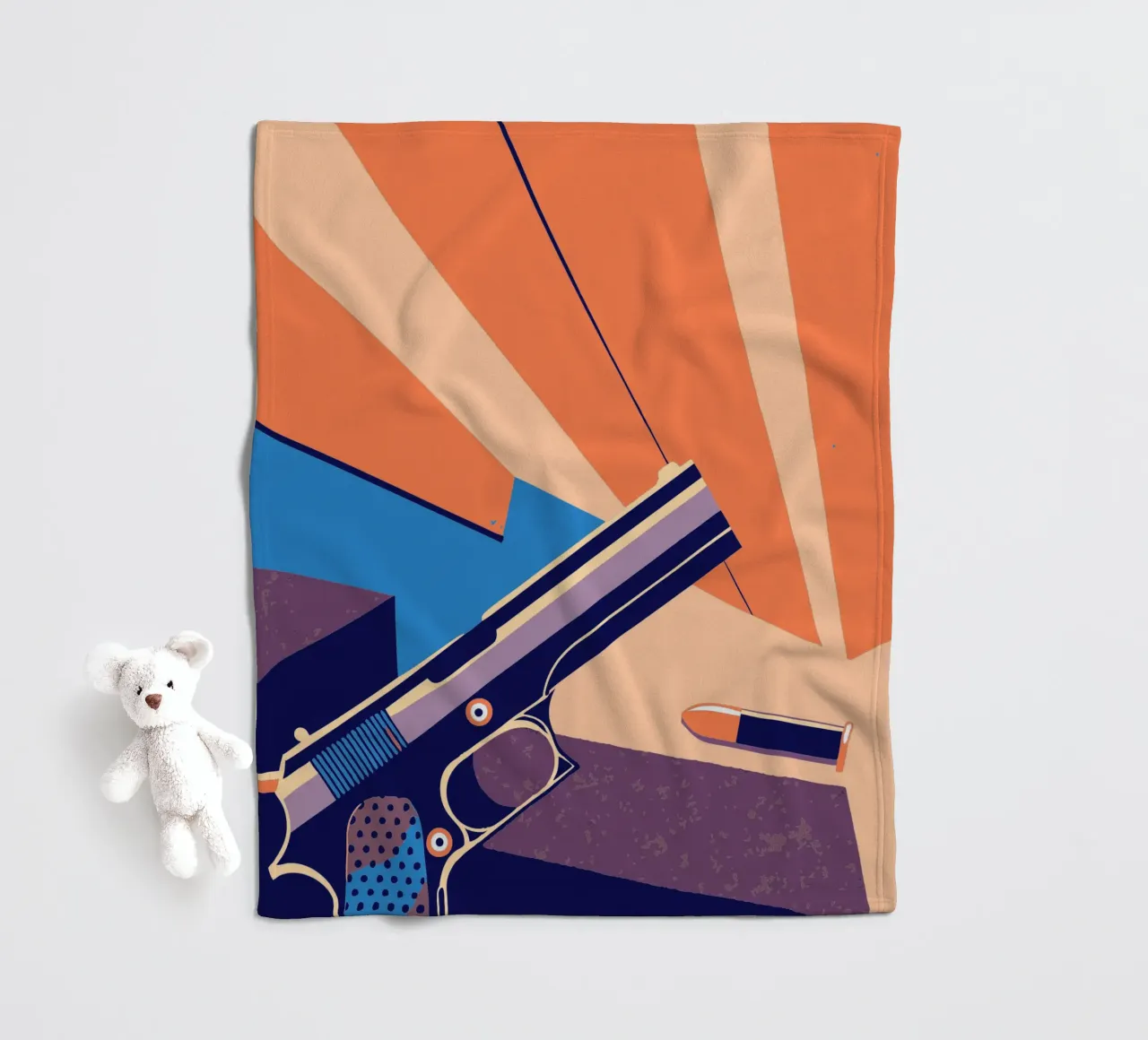 Waffe Fleecedecke von TODAY'S SHOP