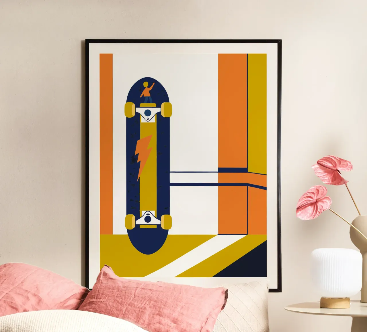 skateboard poster con telaio in legno da TODAY'S SHOP