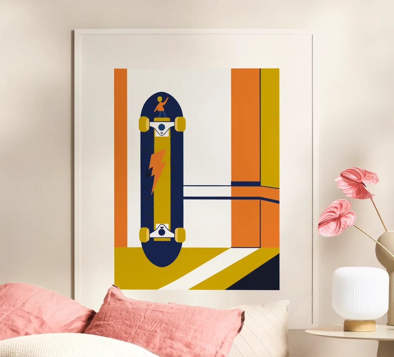skateboard poster con telaio in legno da TODAY'S SHOP