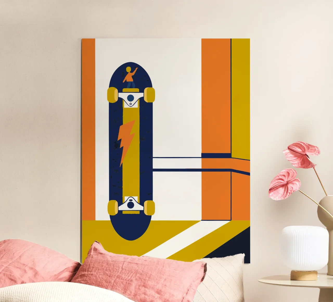 skateboard poster con telaio in legno da TODAY'S SHOP
