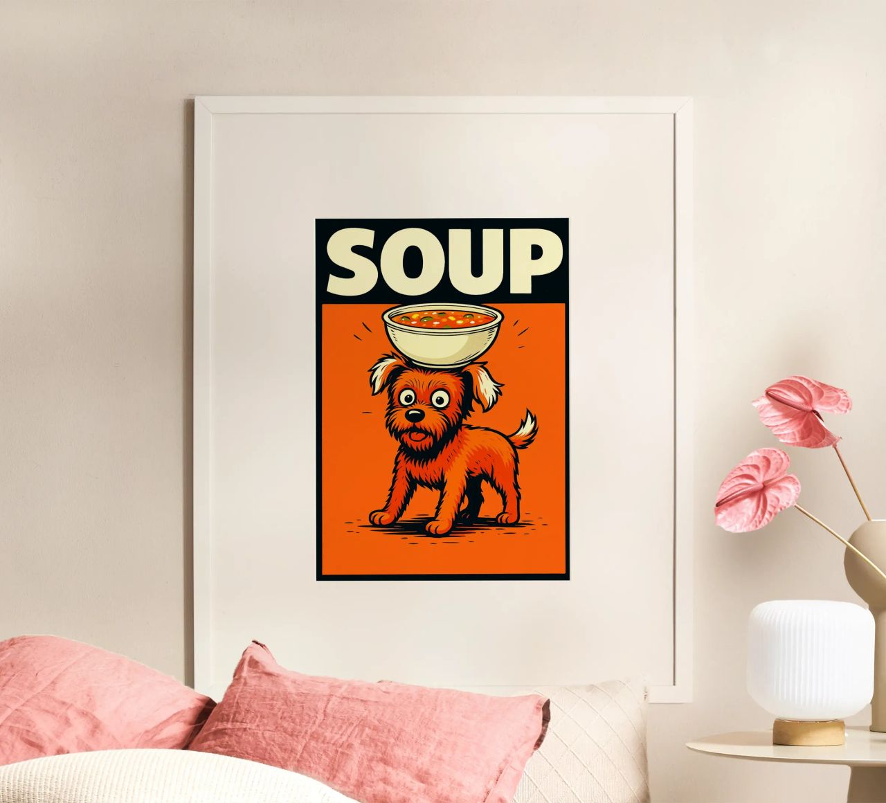 Soupe d'équilibre pour chiens poster de the gindils