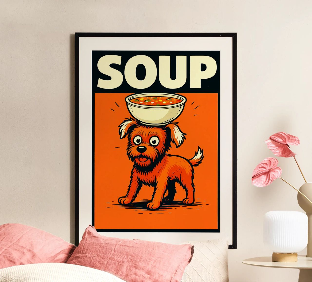 Soupe d'équilibre pour chiens poster de the gindils