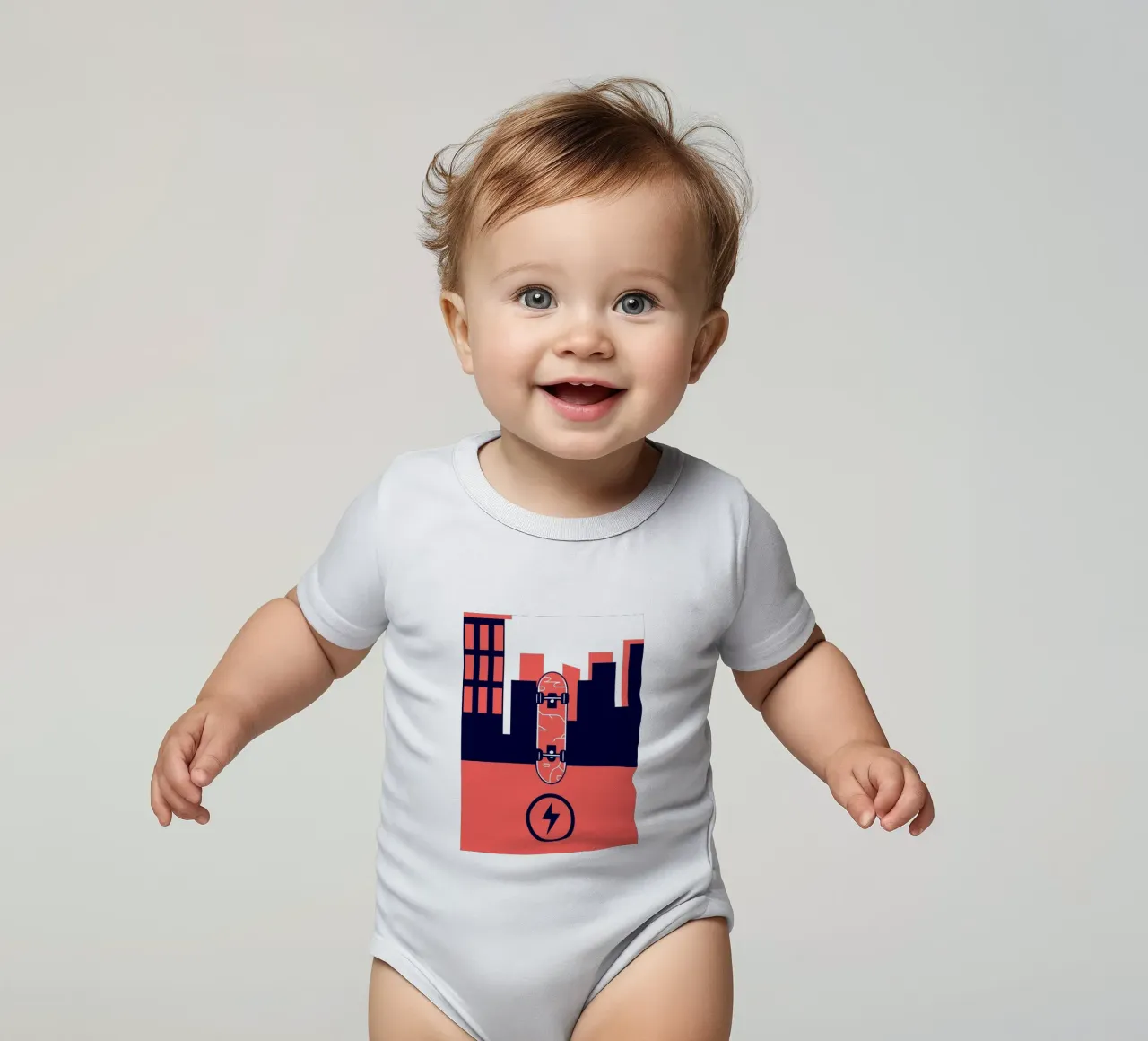 skateboard short-sleeve baby romper by TODAY'S SHOP