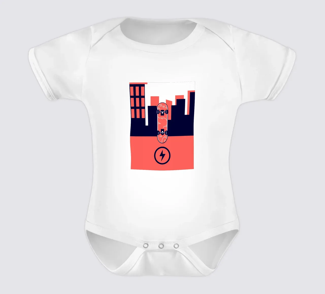 skateboard short-sleeve baby romper by TODAY'S SHOP