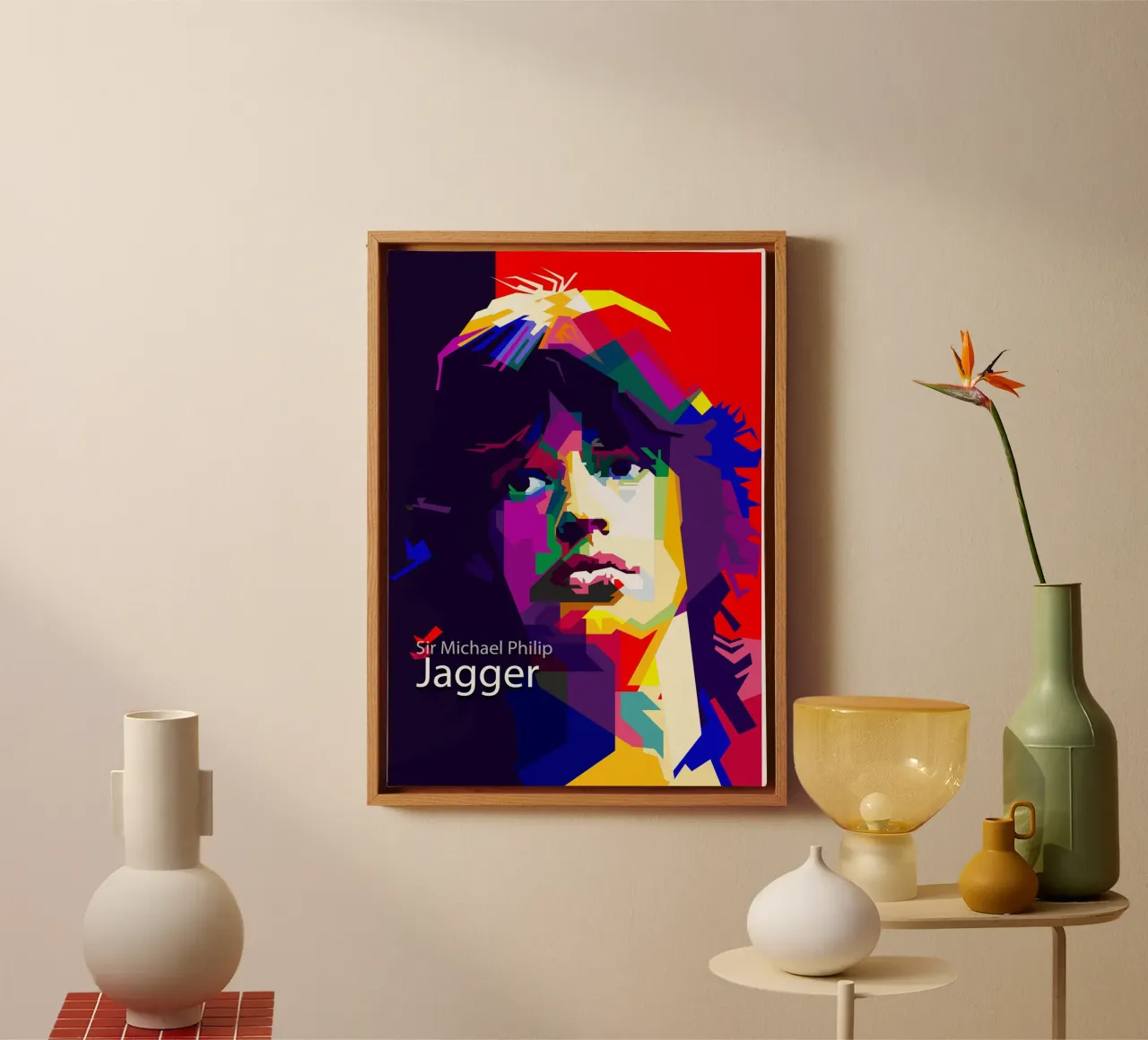 Mick Jagger Rock And Roll Music Trending Now Leinwand mit Schattenfugenrahmen von Artkreator