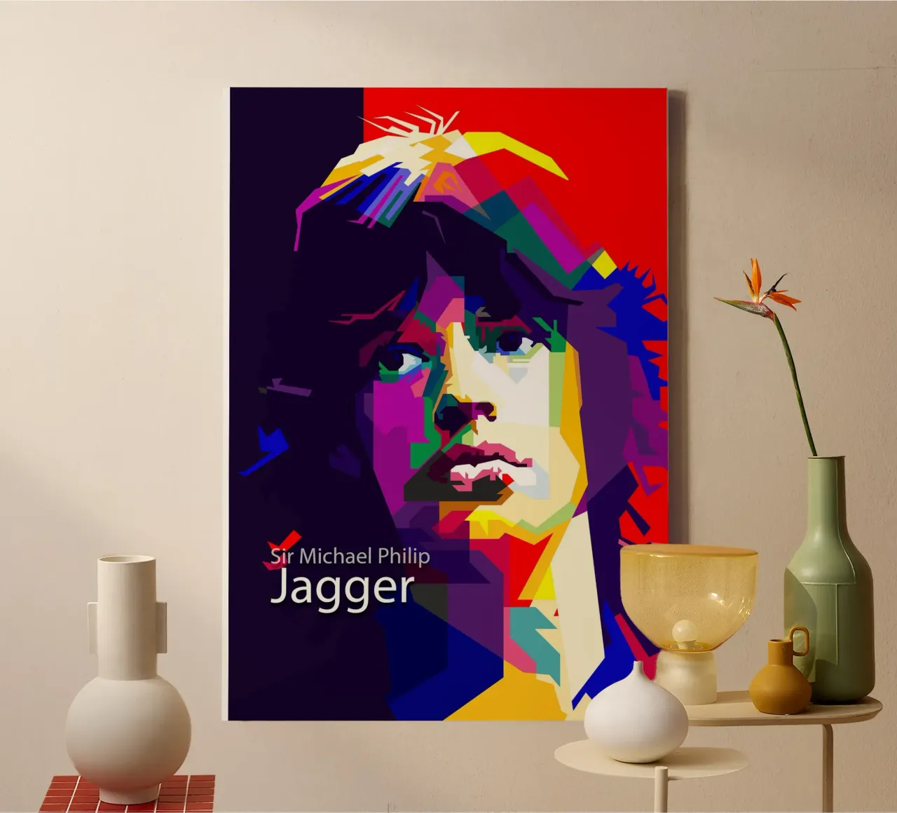 Mick Jagger Rock And Roll Music Trending Now Leinwand mit Schattenfugenrahmen von Artkreator