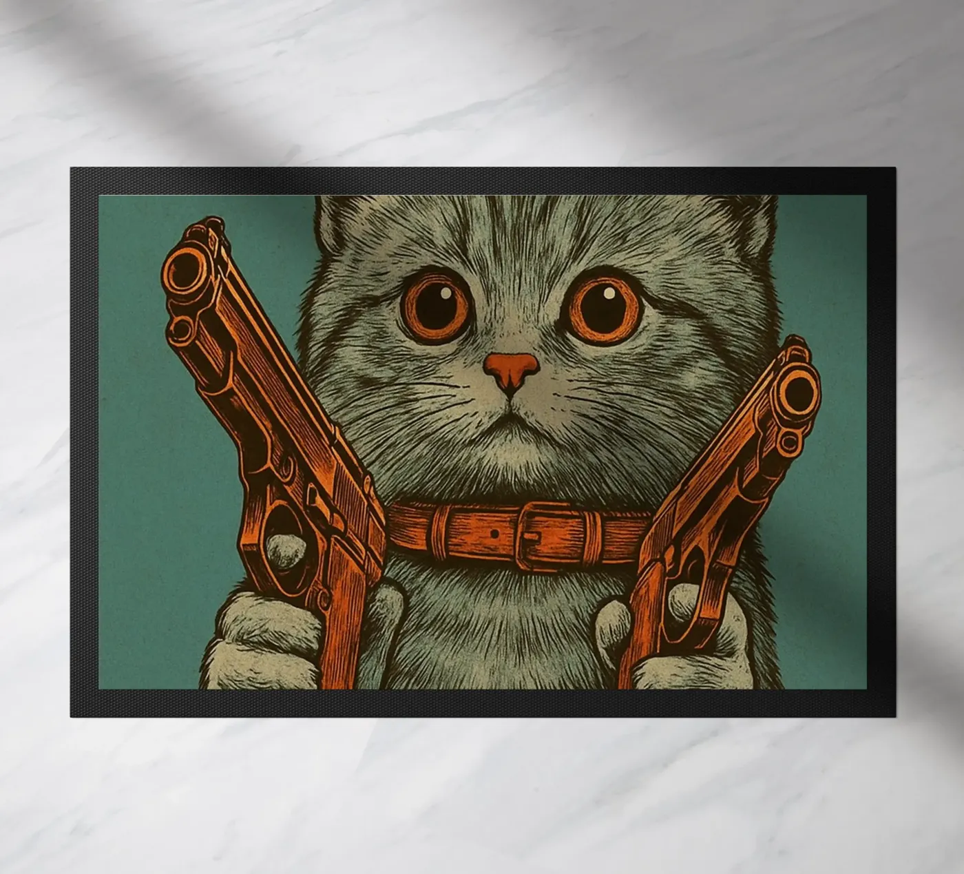 Funny Cat doormat by the gindils