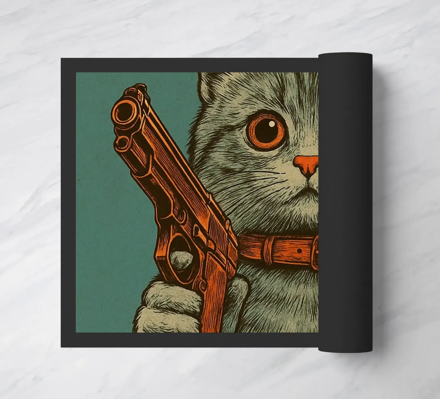 Funny Cat doormat by the gindils