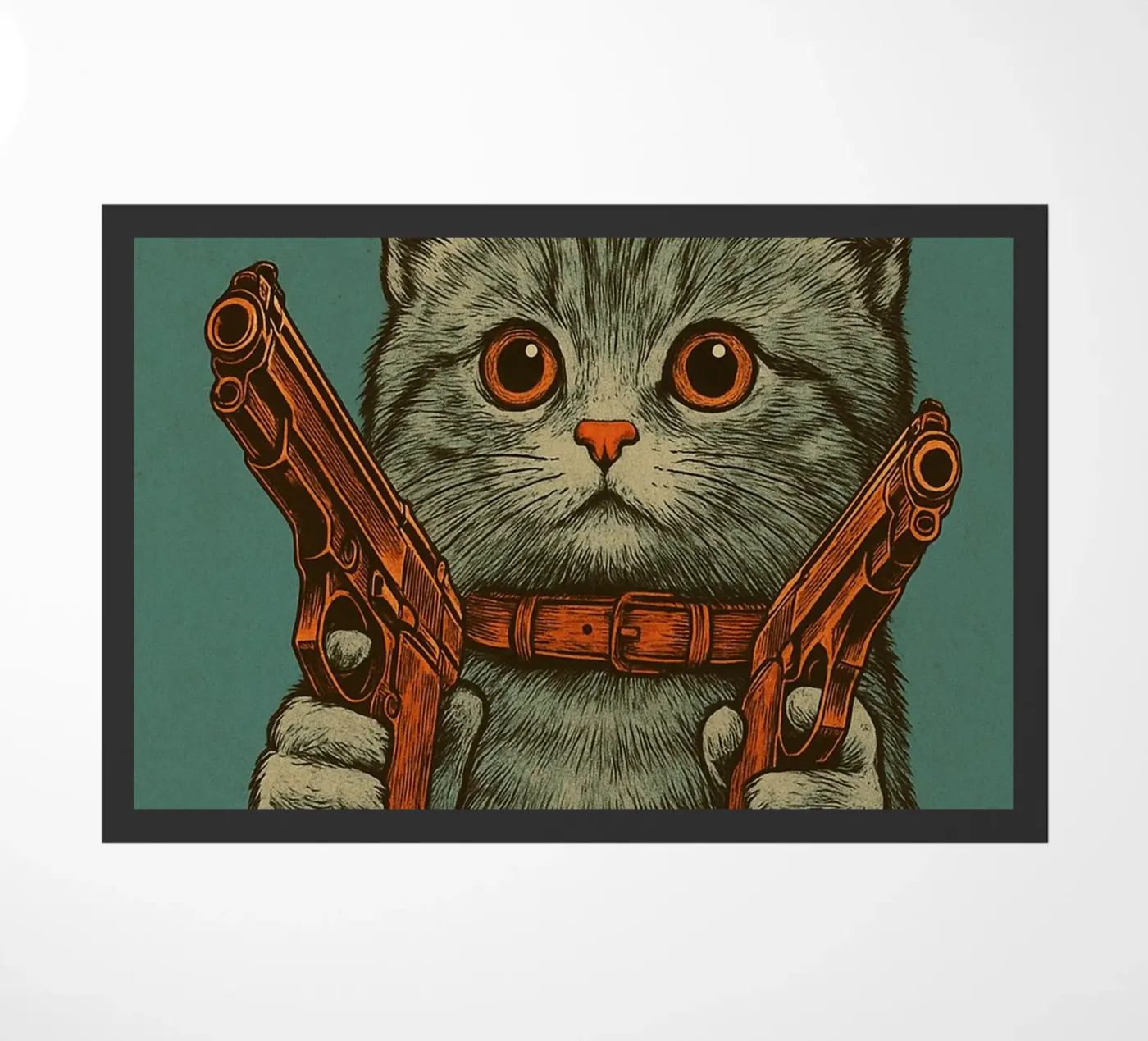 Funny Cat doormat by the gindils