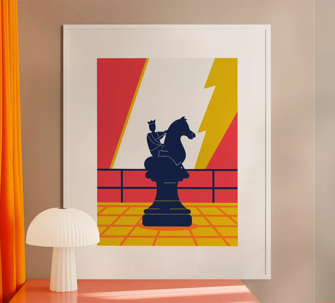 Cavallo a scacchi poster con telaio in plastica da TODAY'S SHOP