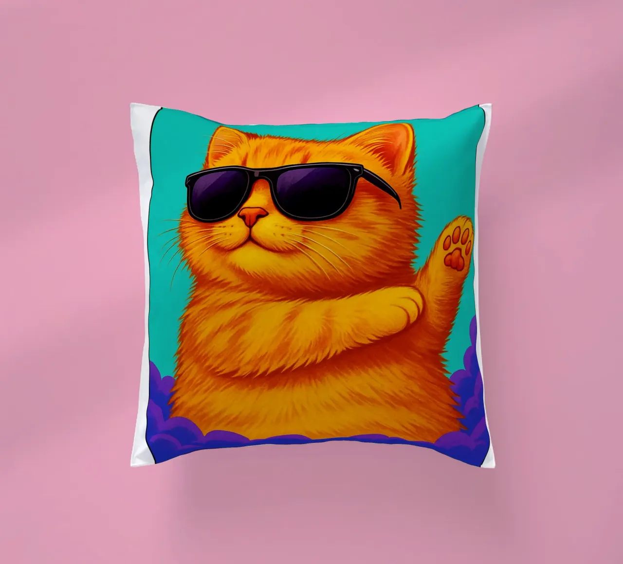 Lustige coole Katze Mehr Heiterkeit weniger Furcht Kunst Kissen von the gindils