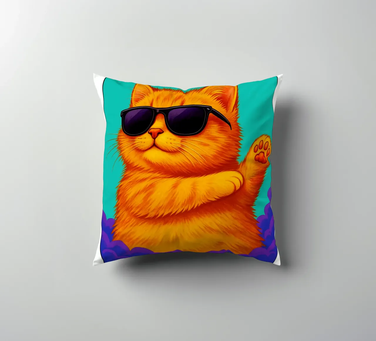 Lustige coole Katze Mehr Heiterkeit weniger Furcht Kunst Kissen von the gindils