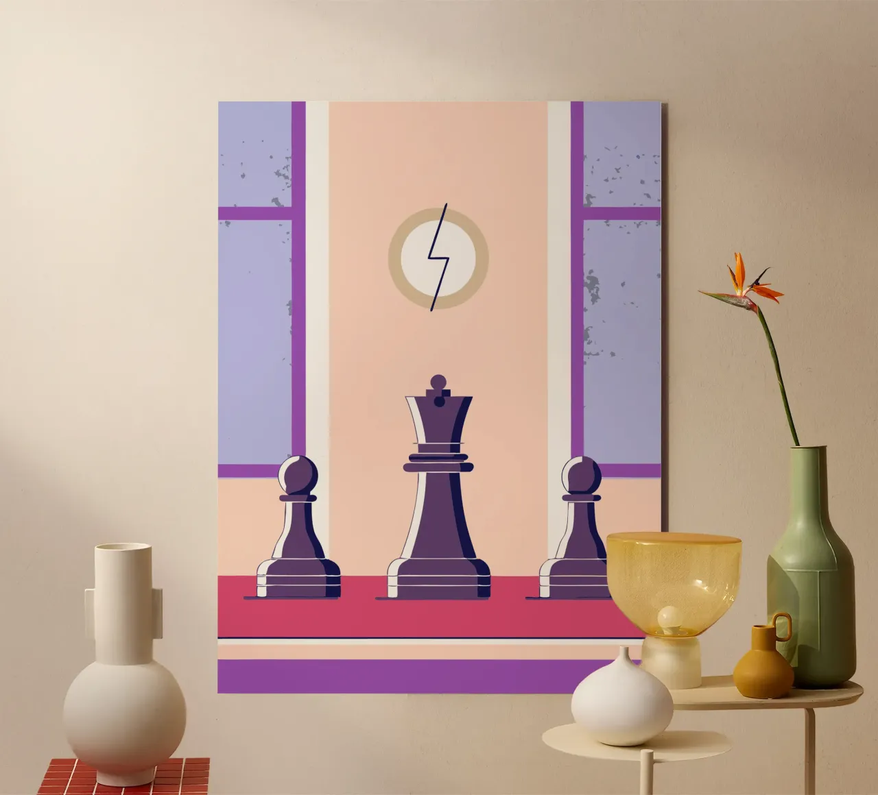 Schach König und Bauer Alu-Dibond von TODAY'S SHOP