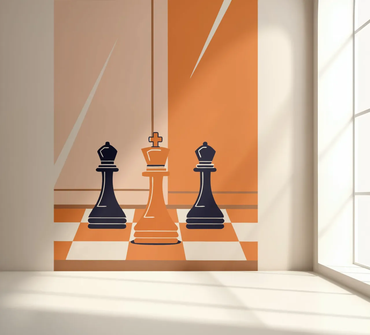 Chess King and Pawn photo wallpaper by TODAY'S SHOP