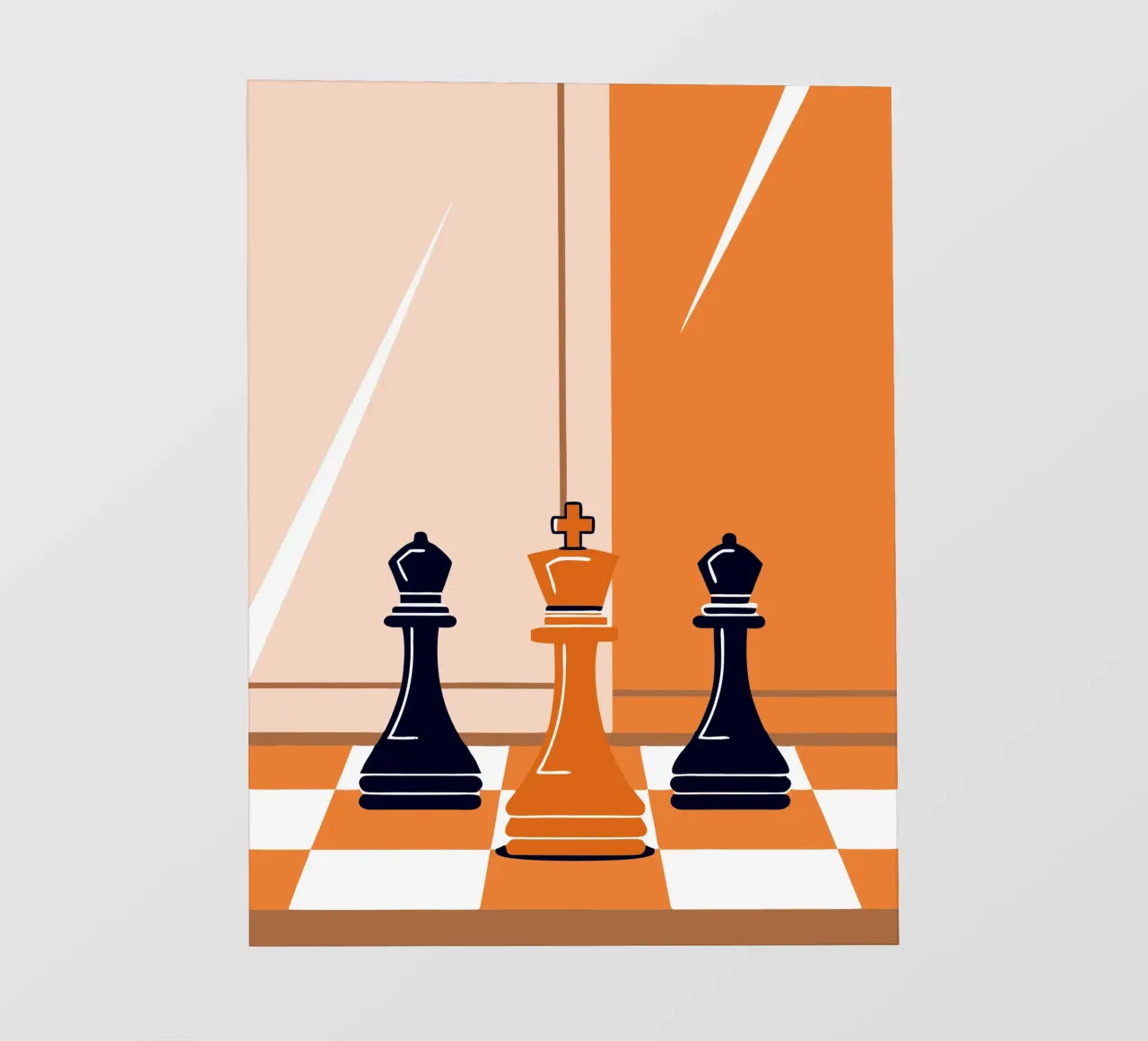 Chess King and Pawn photo wallpaper by TODAY'S SHOP