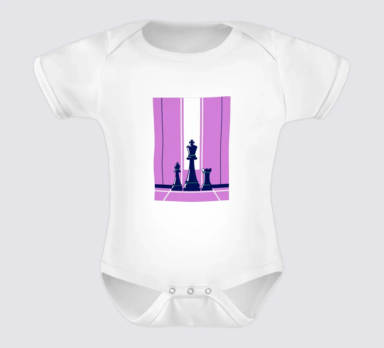 Scacchi viola body neonato maniche corte da TODAY'S SHOP