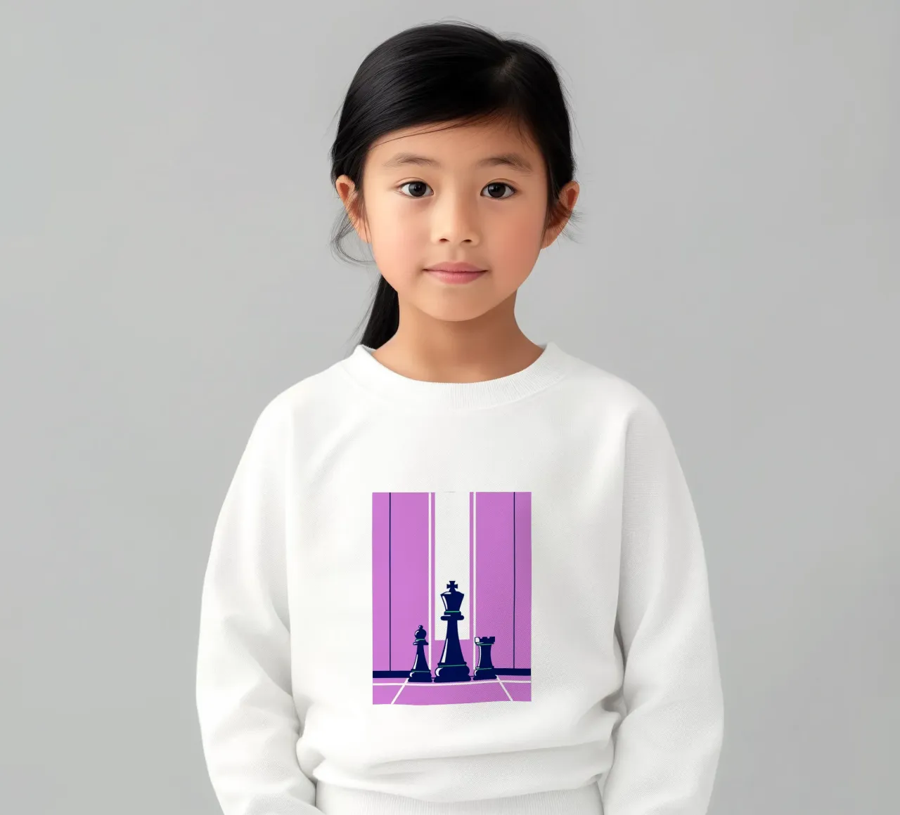 Scacchi viola felpa bambino da TODAY'S SHOP