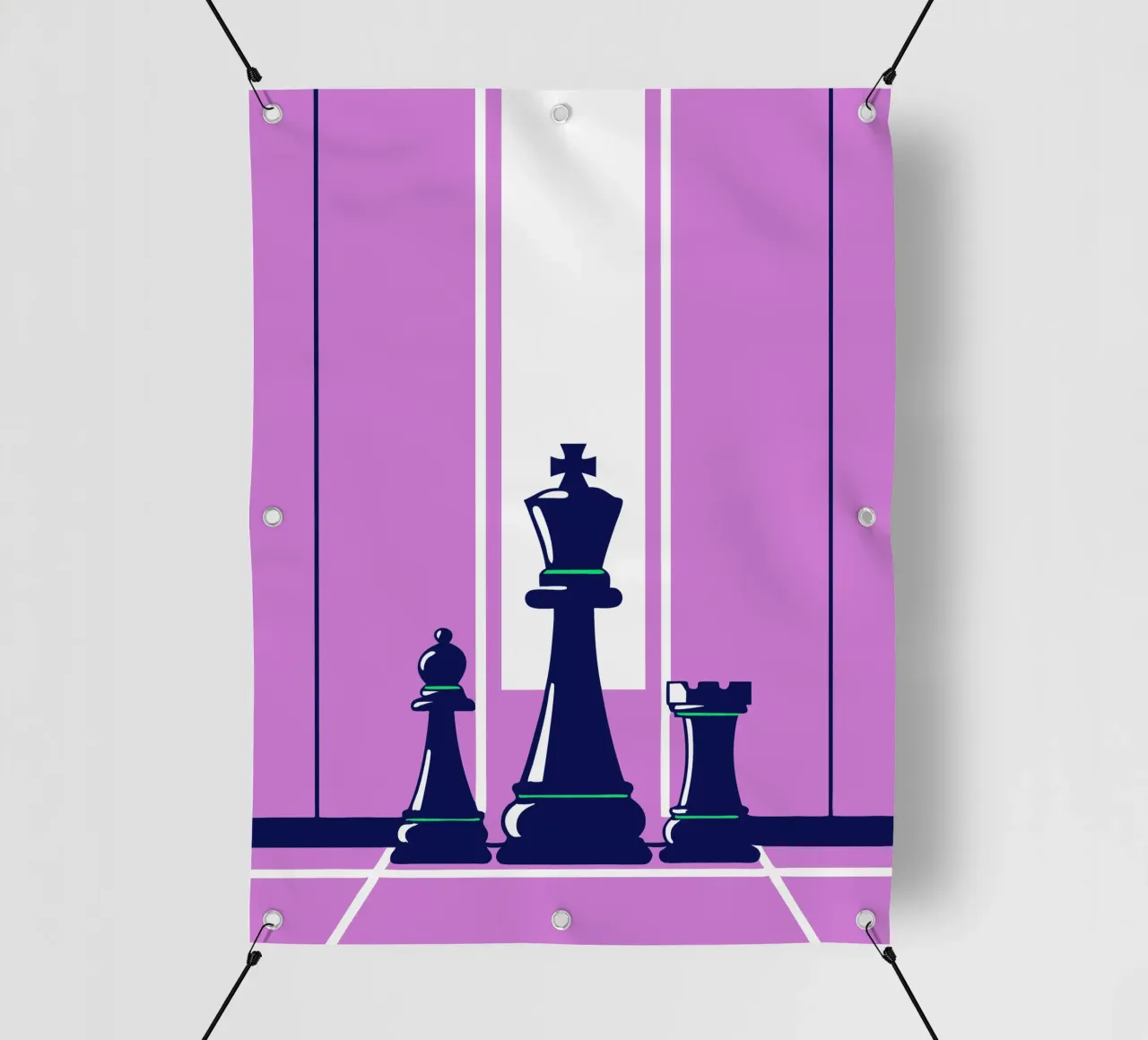 Scacchi viola telo in pvc da TODAY'S SHOP