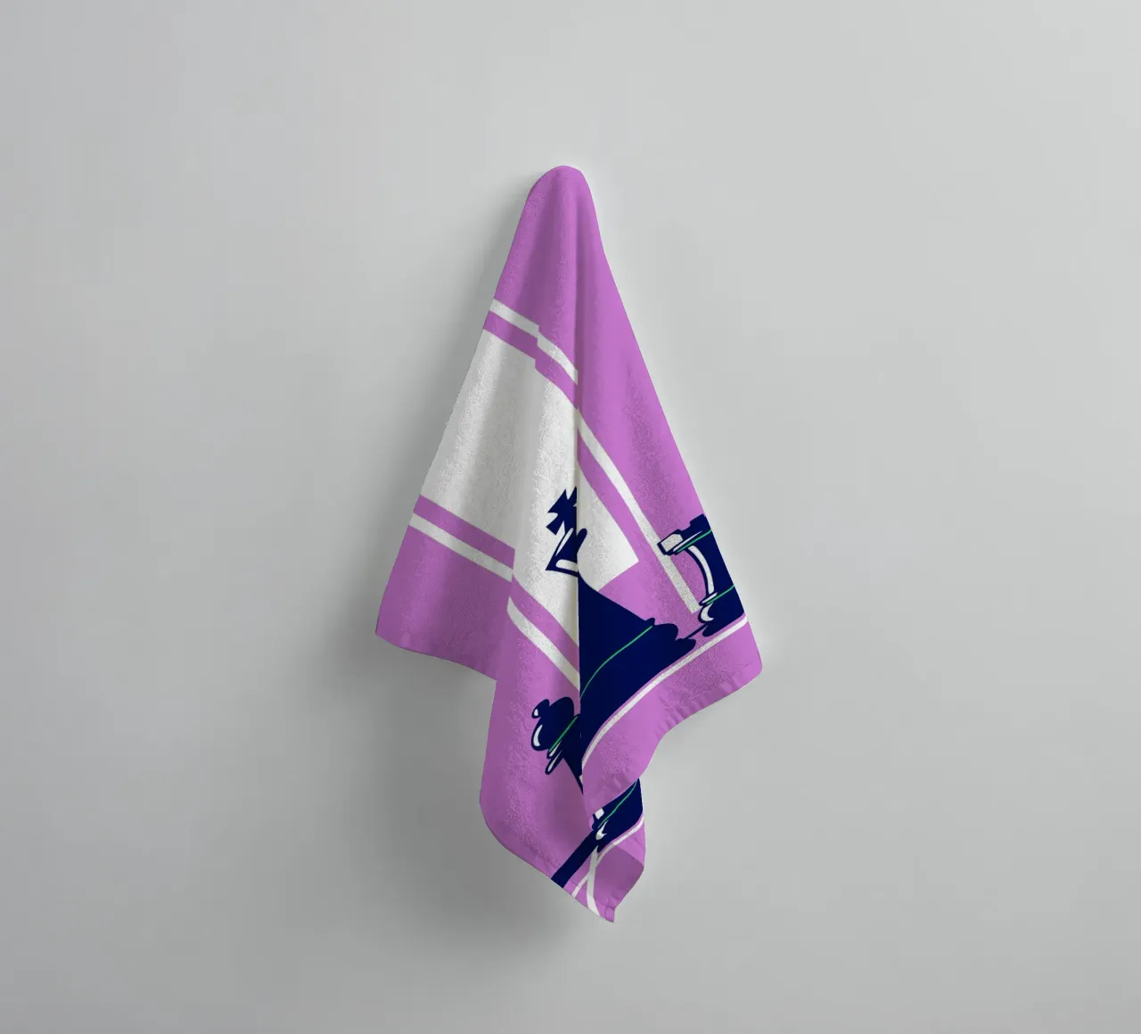 Scacchi viola asciugamano da bagno da TODAY'S SHOP