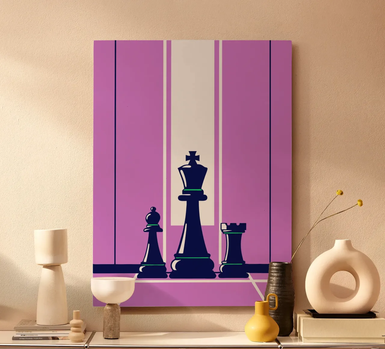Scacchi viola alluminio dibond da TODAY'S SHOP