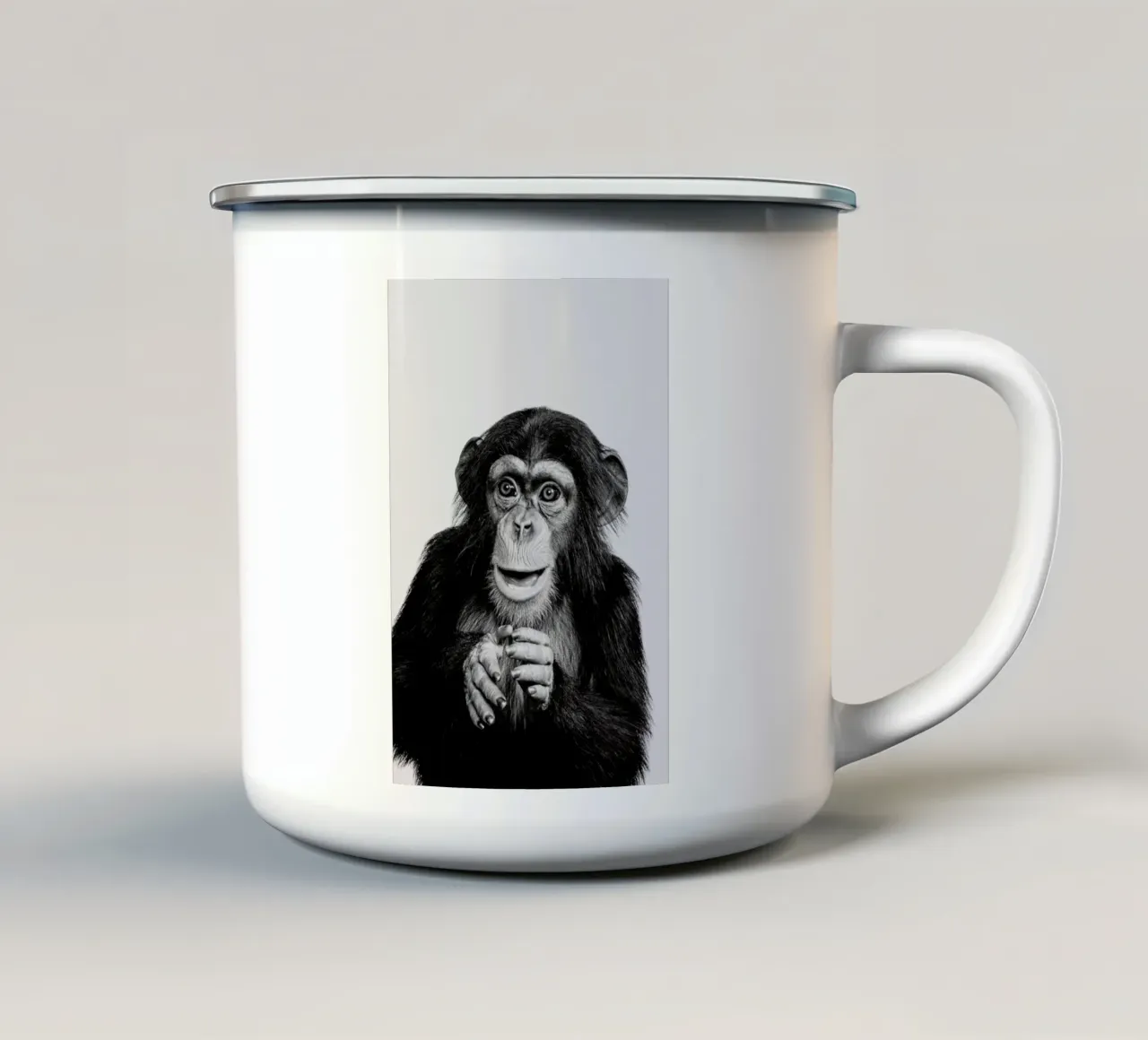 Chimpanzee II tazza in smalto da Paws & Claws
