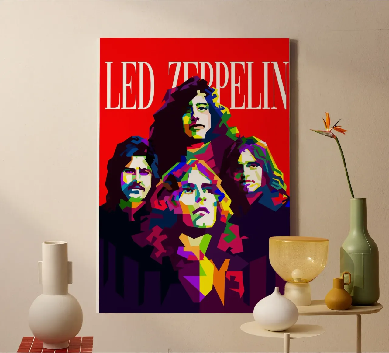 Led Zeppelin Rock N Roll Band di tendenza ora tela con Cornice a cassetta da Artkreator
