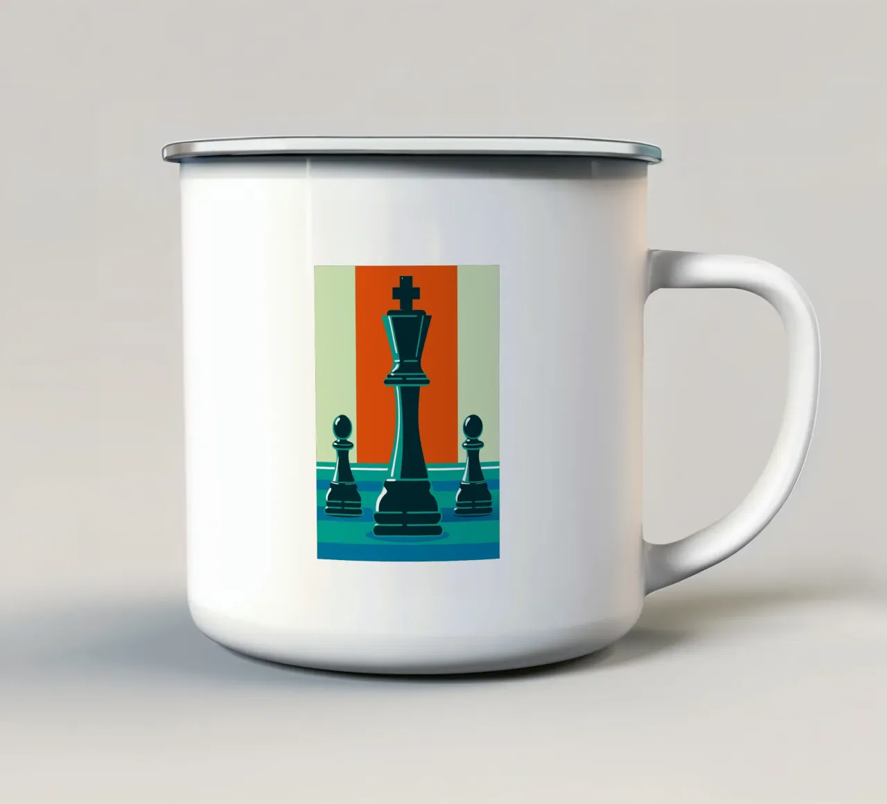 Re e pedone degli scacchi tazza in smalto da TODAY'S SHOP