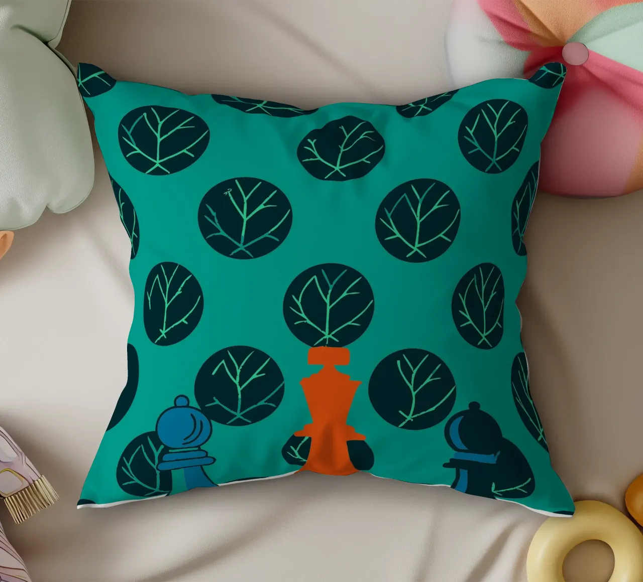 Re e pedone degli scacchi cuscino da TODAY'S SHOP