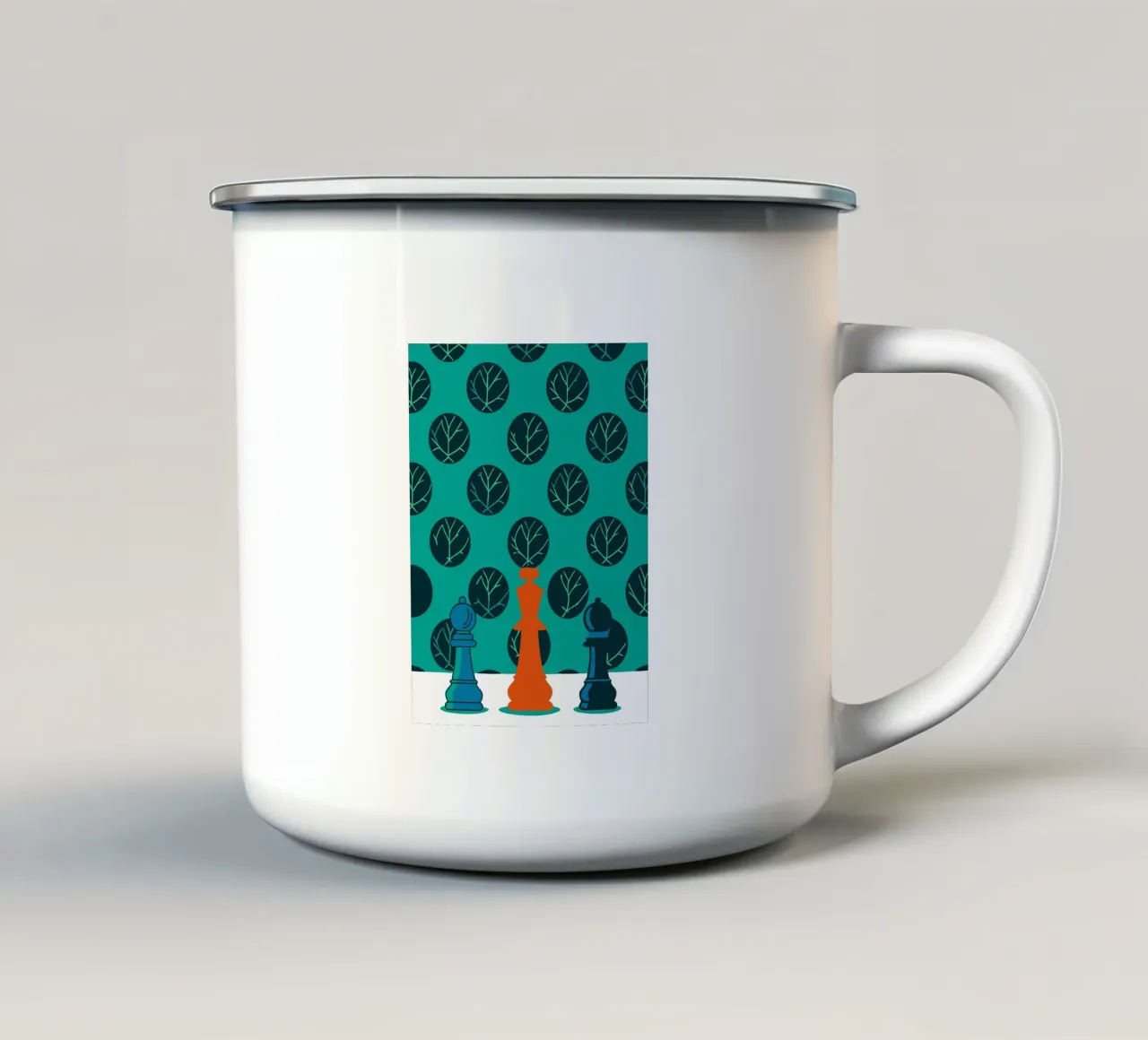 Re e pedone degli scacchi tazza in smalto da TODAY'S SHOP