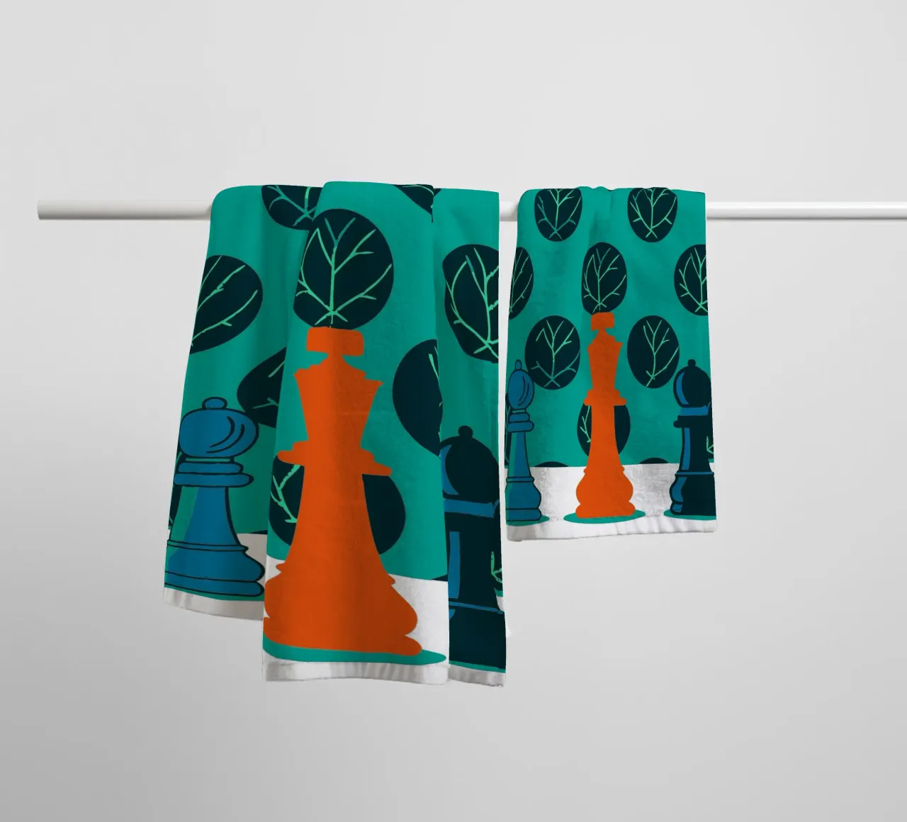 Re e pedone degli scacchi asciugamano da bagno da TODAY'S SHOP