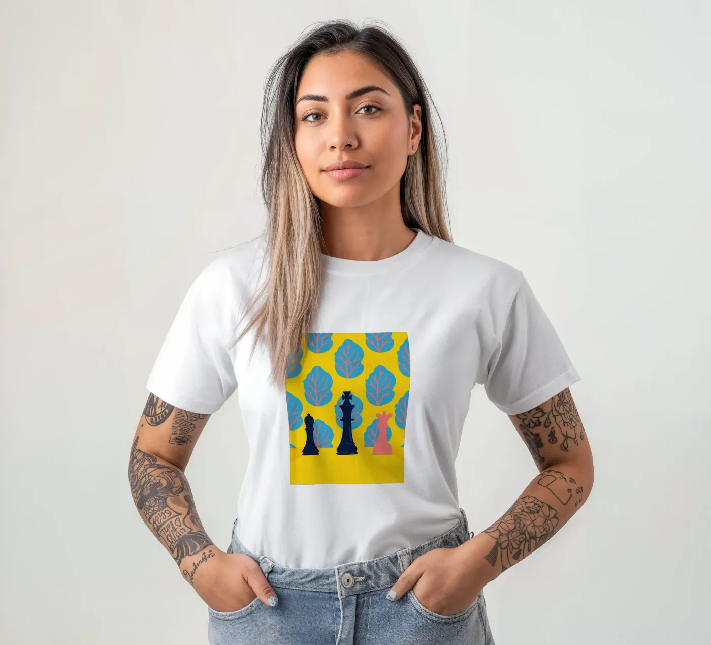 Chess Pattern t-shirt da TODAY'S SHOP