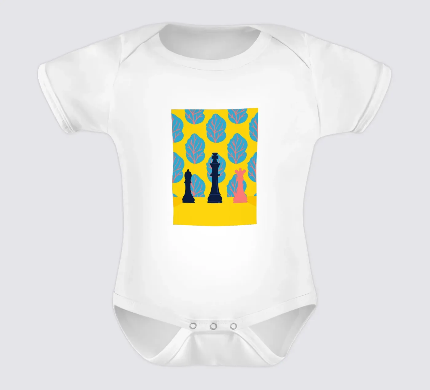 Chess Pattern Kurzarm Babybody von TODAY'S SHOP
