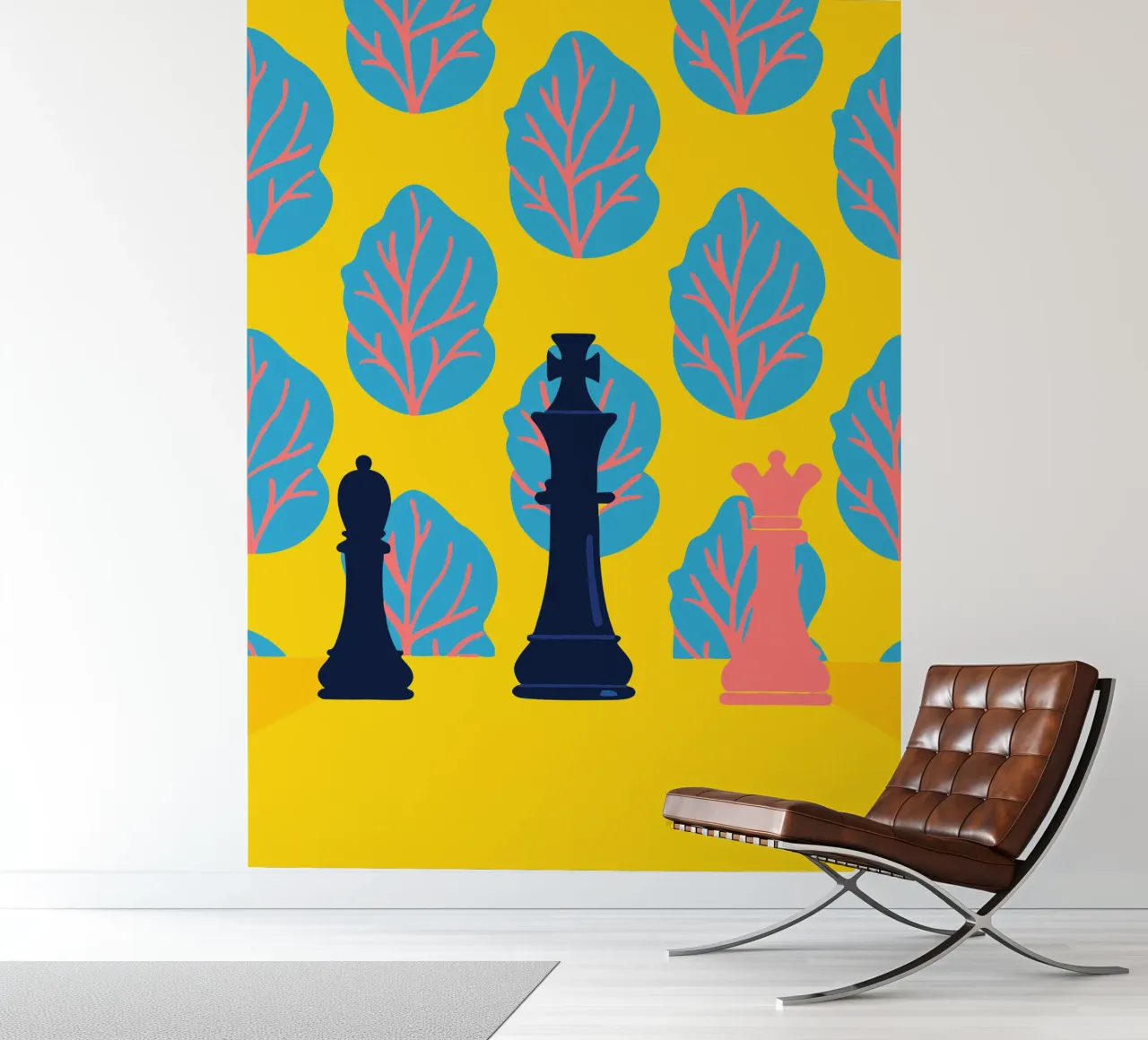 Chess Pattern fotobehang van TODAY'S SHOP
