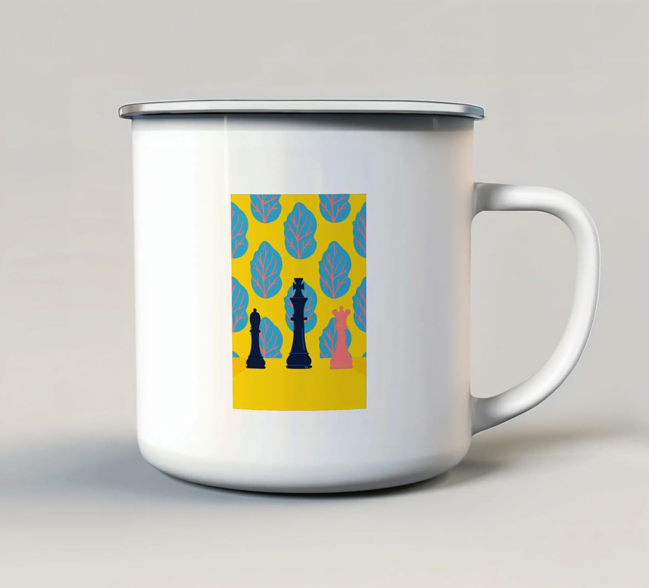 Modello a scacchi tazza in smalto da TODAY'S SHOP