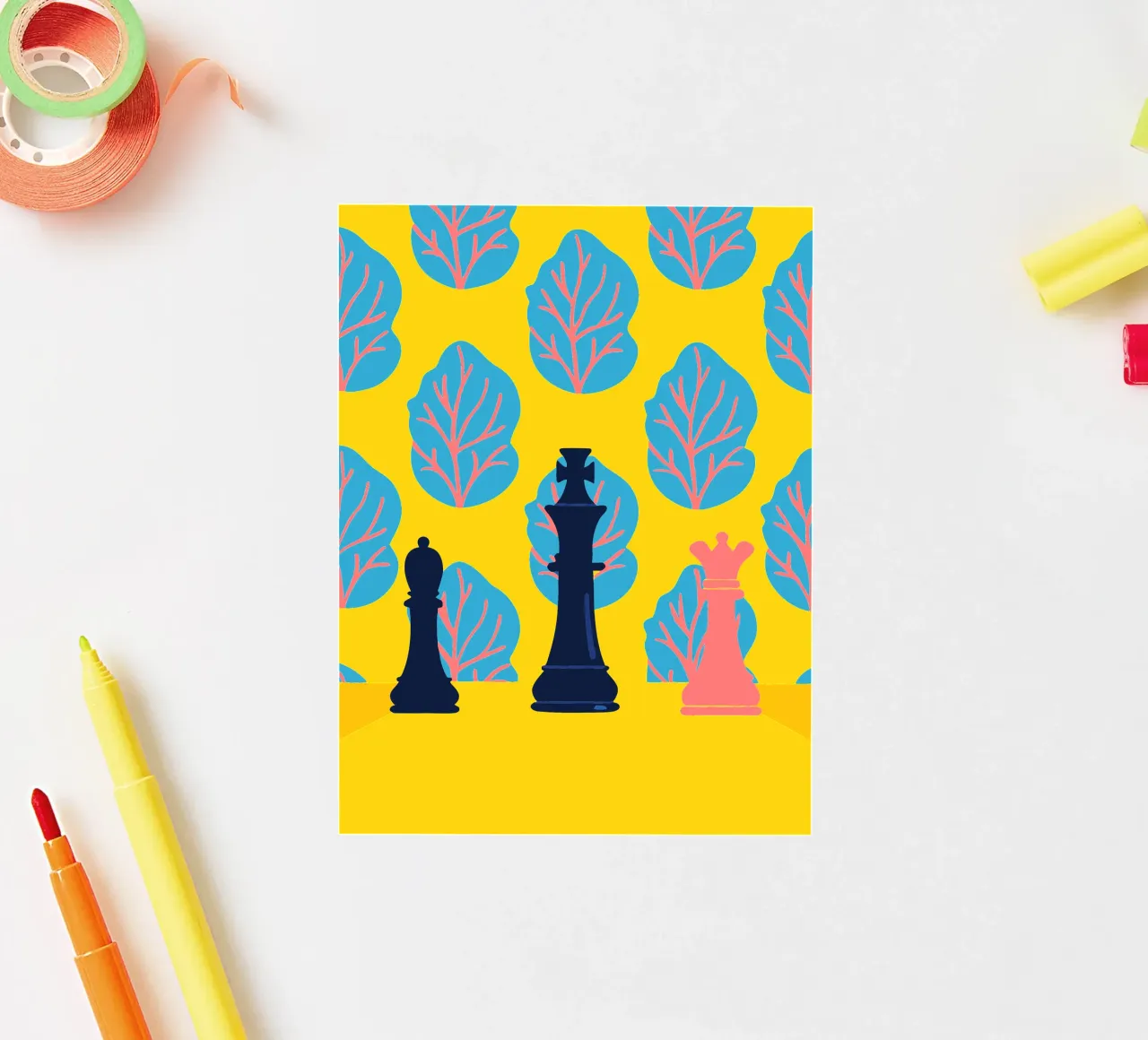 Chess Pattern sticker by TODAY'S SHOP