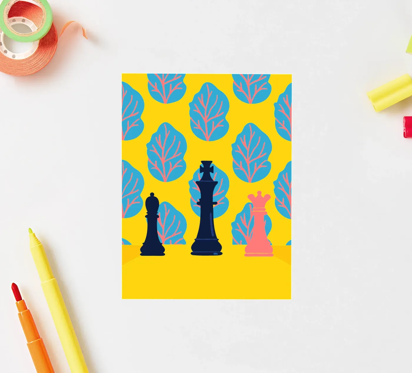 Modello a scacchi adesivo da TODAY'S SHOP