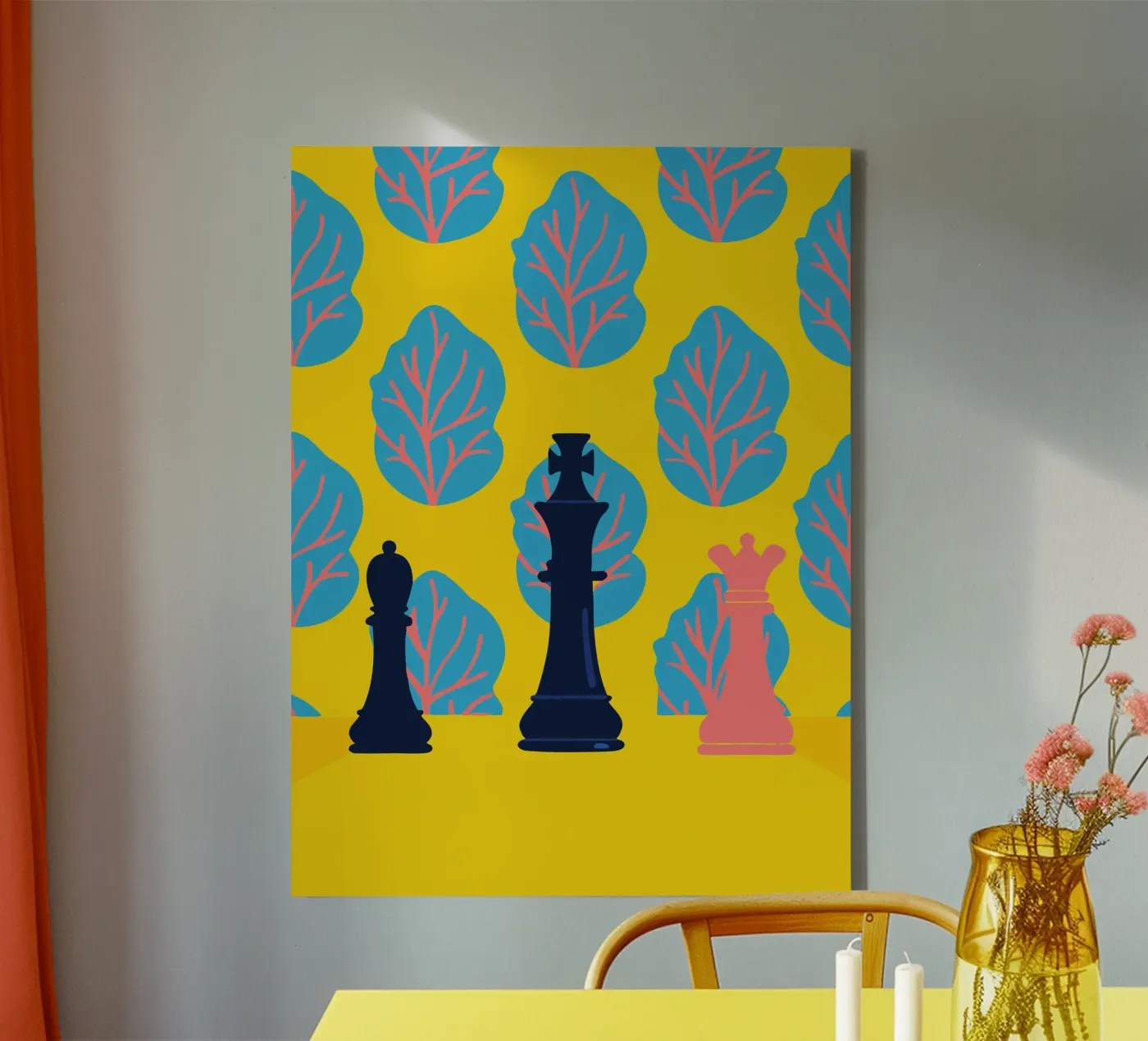 Chess Pattern canvas van TODAY'S SHOP