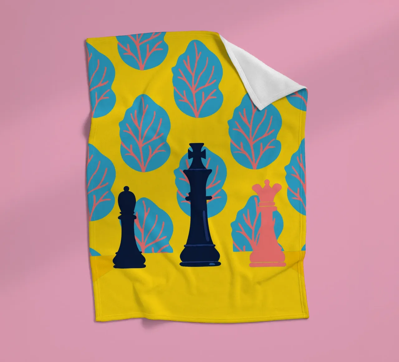 Chess Pattern fleece blanket by TODAY'S SHOP