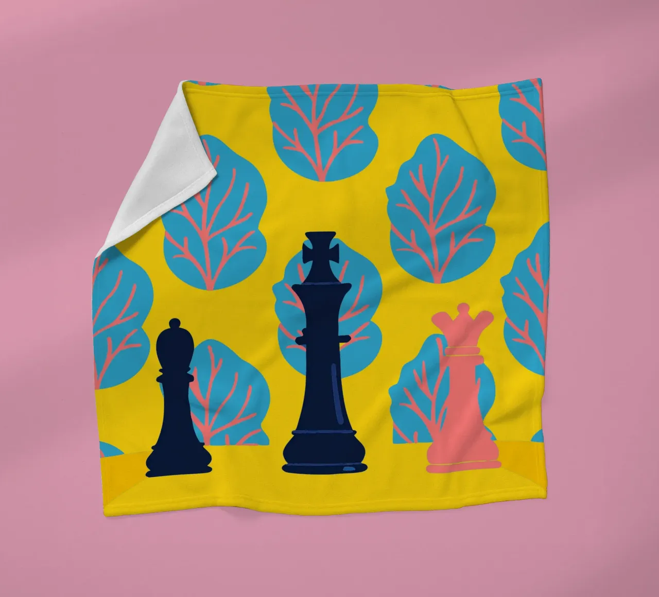 Chess Pattern fleece blanket by TODAY'S SHOP