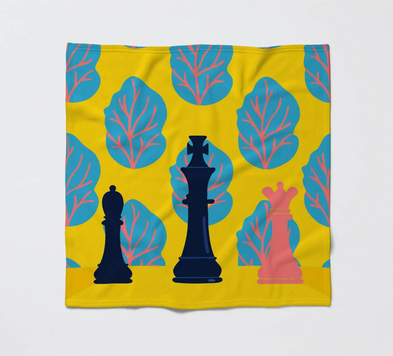 Chess Pattern fleece blanket by TODAY'S SHOP