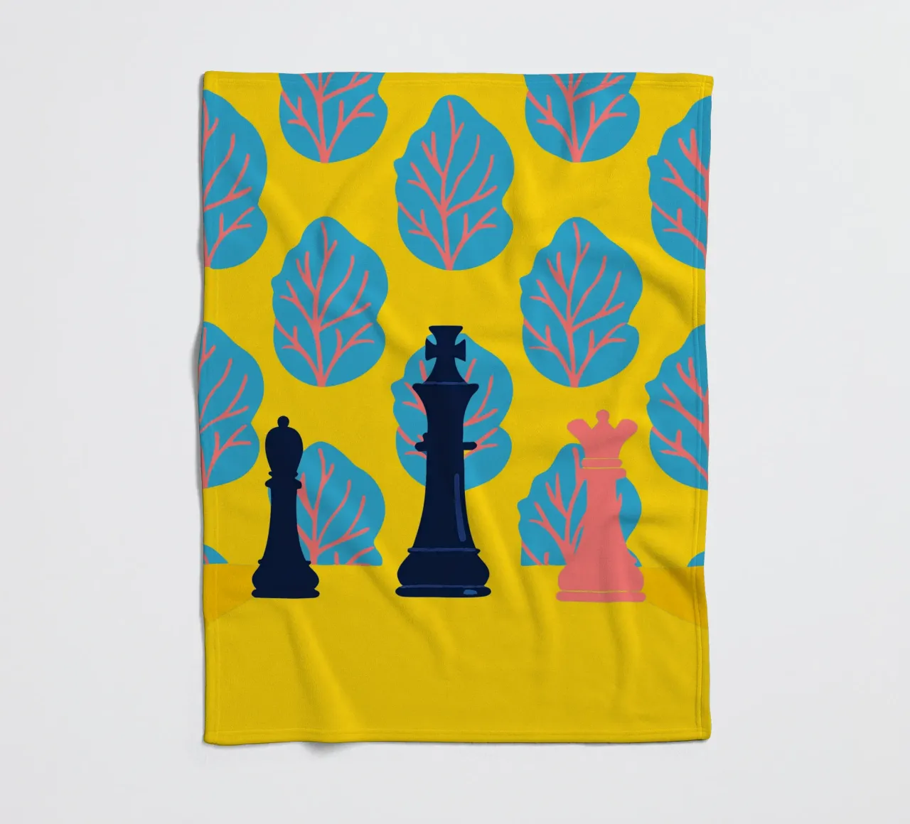 Chess Pattern fleece blanket by TODAY'S SHOP