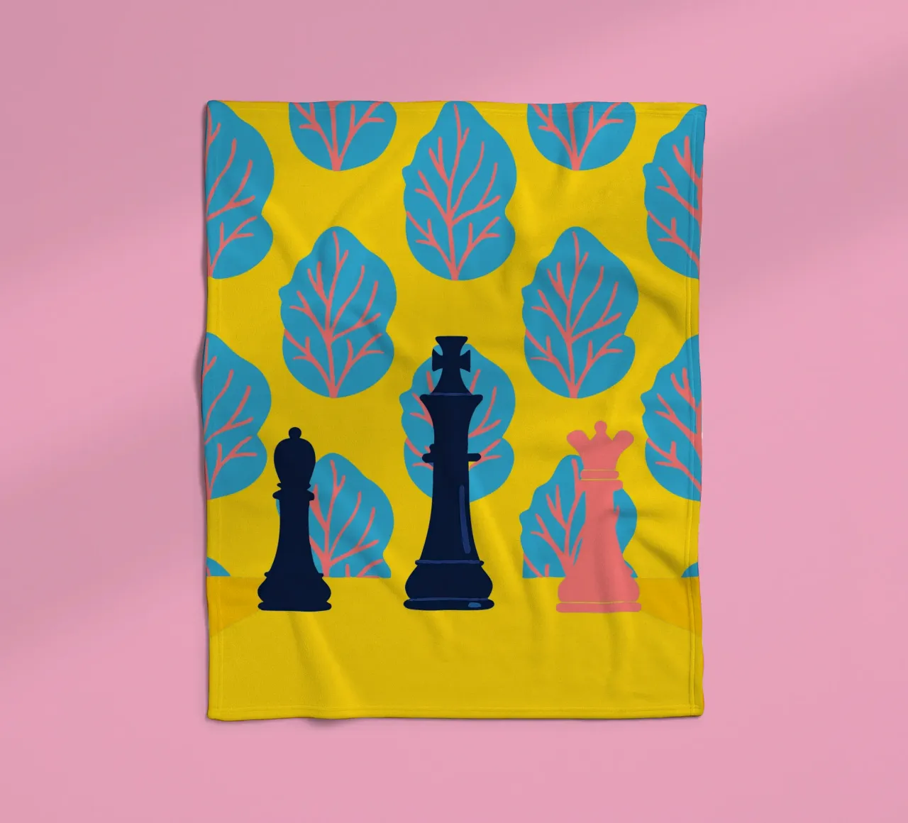 Chess Pattern fleece blanket by TODAY'S SHOP